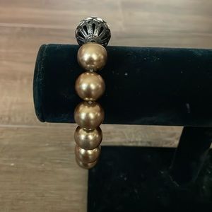 Bronze Ball stretch bracelet